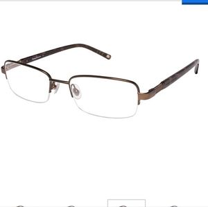 Tommy Bahamas aged cognac eyeglasses with case & cleaning cloth 52-18-140